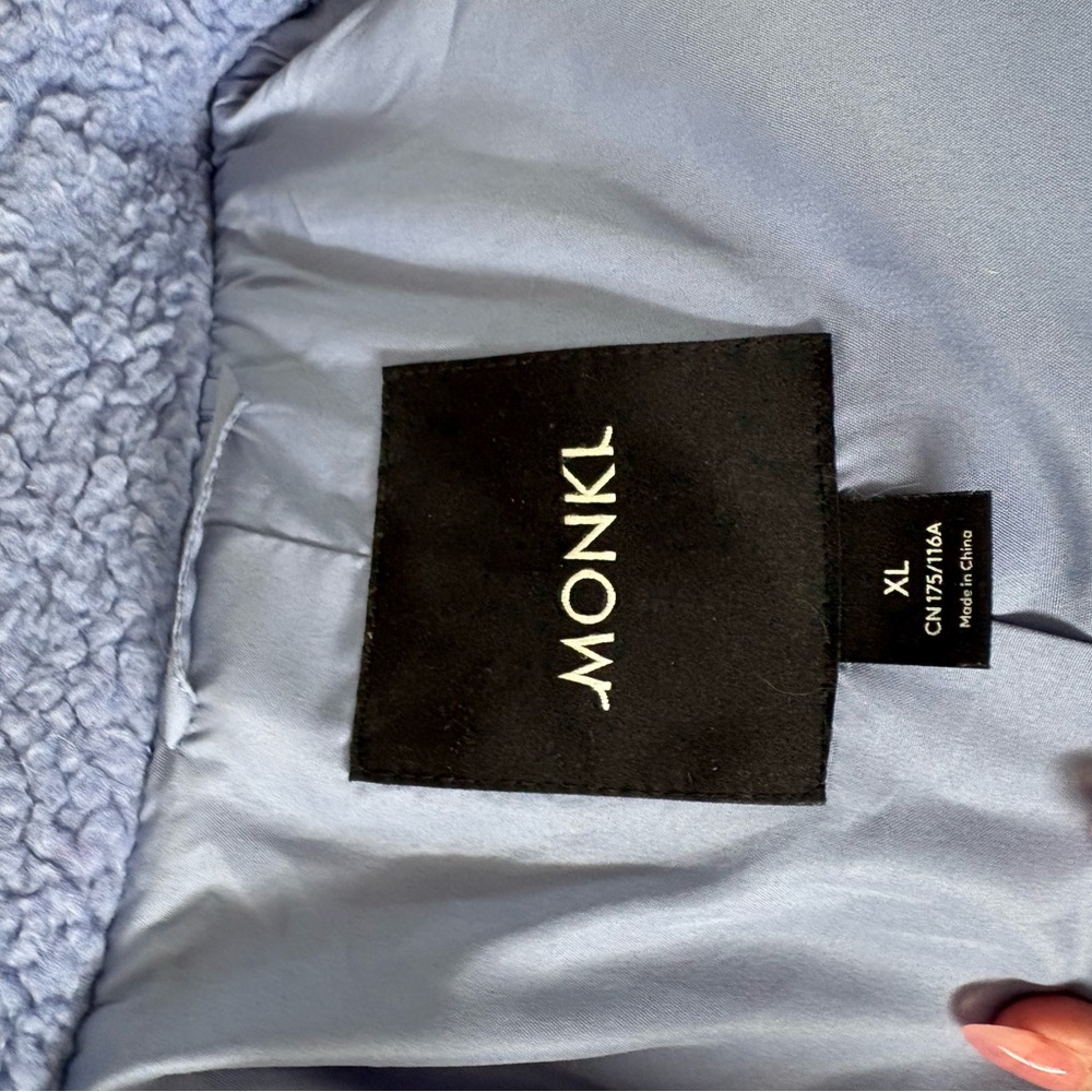 Monki Light Blue Teddy Jacket - image 4